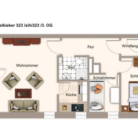Hus Inselkieker Hus Inselkieker 323 Apartment Schillig Ngoại thất bức ảnh