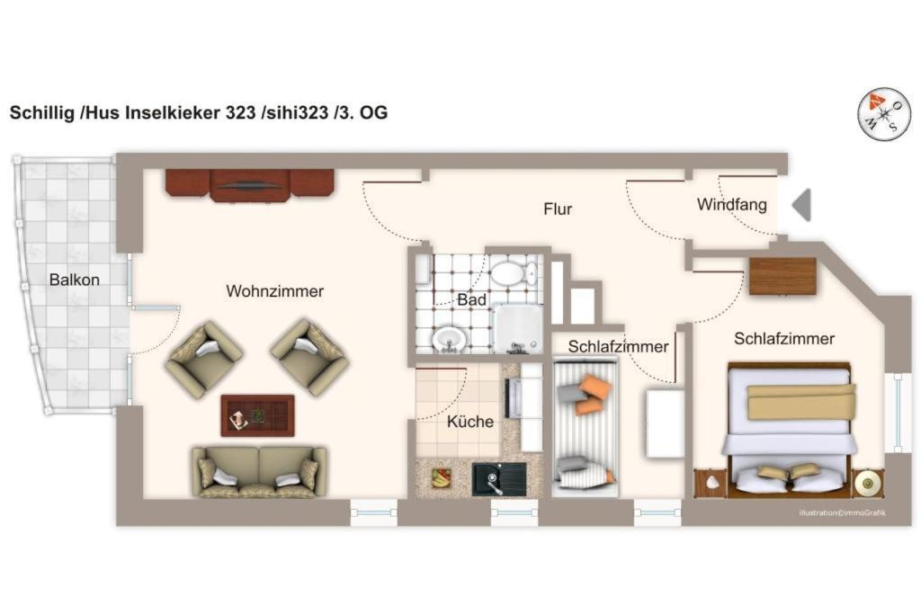 Hus Inselkieker Hus Inselkieker 323 Apartment Schillig Ngoại thất bức ảnh